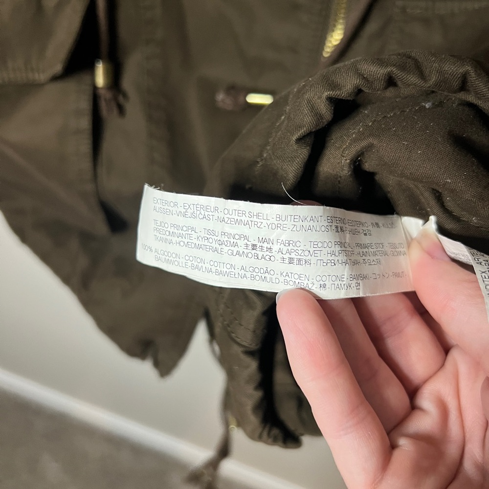 Zara Basic Brown Womens Parka Jacket Size Medium - image 8